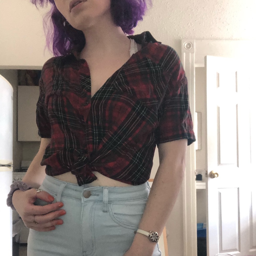 zumiez plaid button up